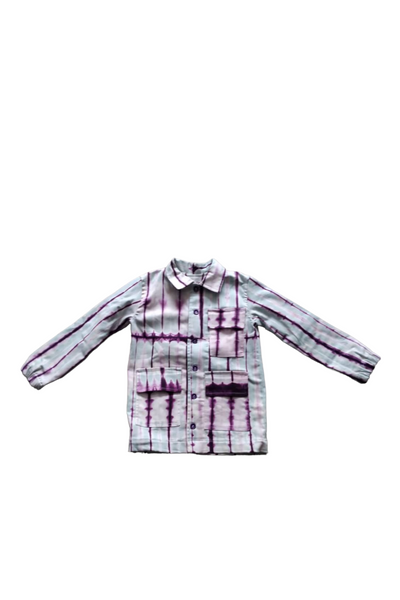 Mint/Indigo Long Sleeves Button-down Kokodunda cargo - Jacket Shirt TossokoClothing