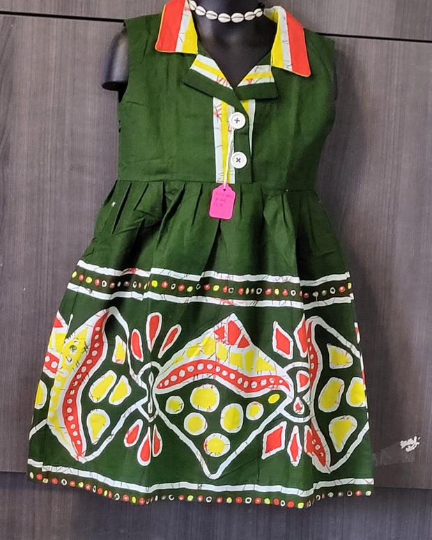 African Print Girl's Dress Size 3-4