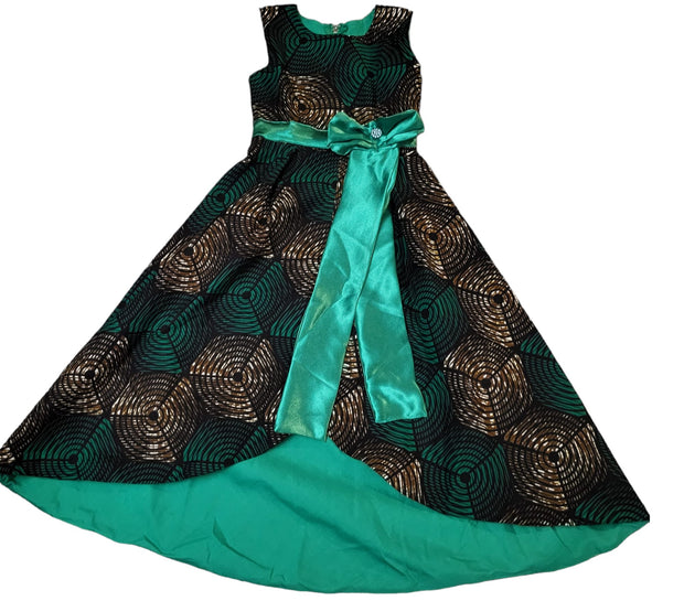 Tima - High Low Sleeveless Reversible Ankara African Print Dress Tossoko Clothing
