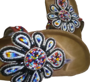 Massai Beaded Sandals with Birkenstock Sole Size 38 & 39 TossokoClothing