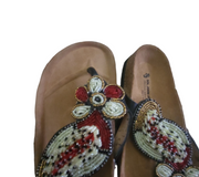 Massai Beaded Sandals with Birkenstock Sole Size 38 & 39 TossokoClothing