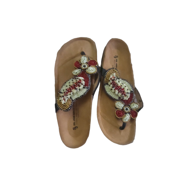 Massai Beaded Sandals with Birkenstock Sole Size 38 & 39 TossokoClothing