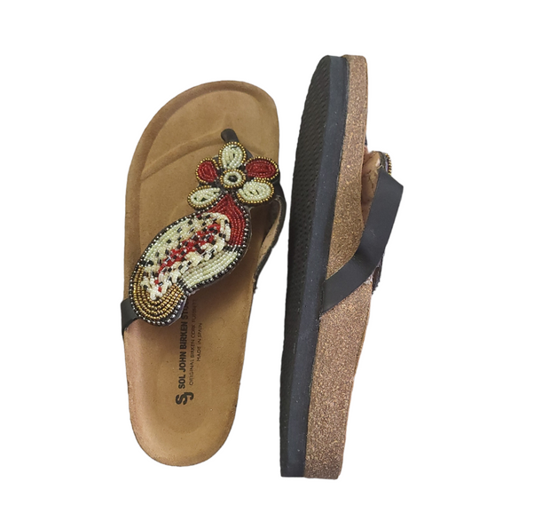 Massai Beaded Sandals with Birkenstock Sole Size 38 & 39 TossokoClothing