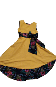 High Low Sleeveless Reversible Ankara Dress TossokoClothing