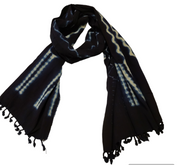 Indigo African Winter Scarves Tossoko Clothing