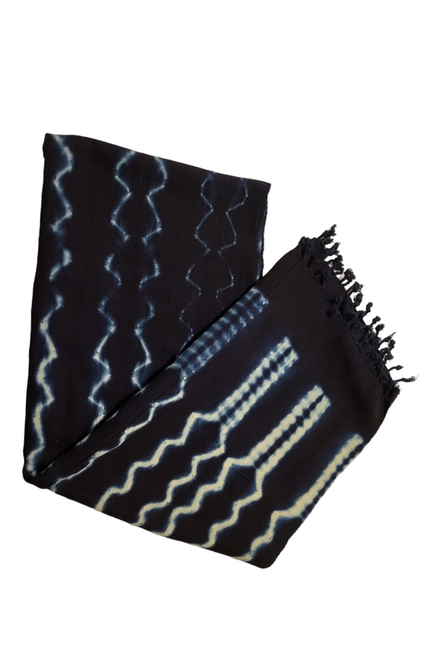 Indigo African Winter Scarves Tossoko Clothing