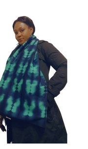 Indigo African Winter Scarves Tossoko Clothing