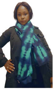 Indigo African Winter Scarves Tossoko Clothing