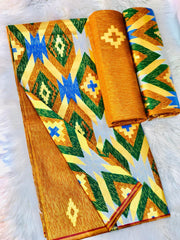 Kente Gold African Print Fabrics TossokoClothing
