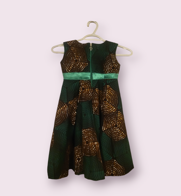 Tima - High Low Sleeveless Reversible Ankara African Print Dress Tossoko Clothing