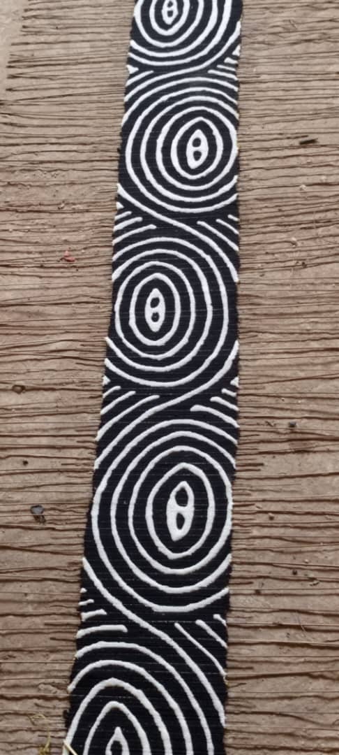 Mopti African Bogolan Mudcloth Table Runner Wall Hanging made of original Malian Bogolan/Mudcloth TossokoClothing