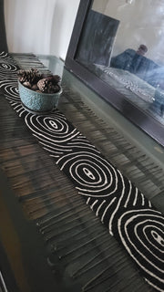 Mopti African Bogolan Mudcloth Table Runner Wall Hanging made of original Malian Bogolan/Mudcloth Chemin de Table en Bogolan TossokoClothing