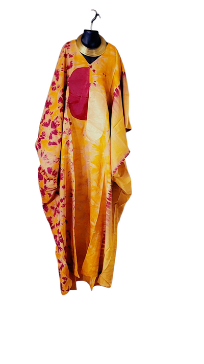 New Collection AYA  Kokodunda Hand-Dyed Boubou Kaftan Dress | African Boho Maxi Dress | Traditional West African Attire | Loose Fit | One Size Fits Most TossokoClothing