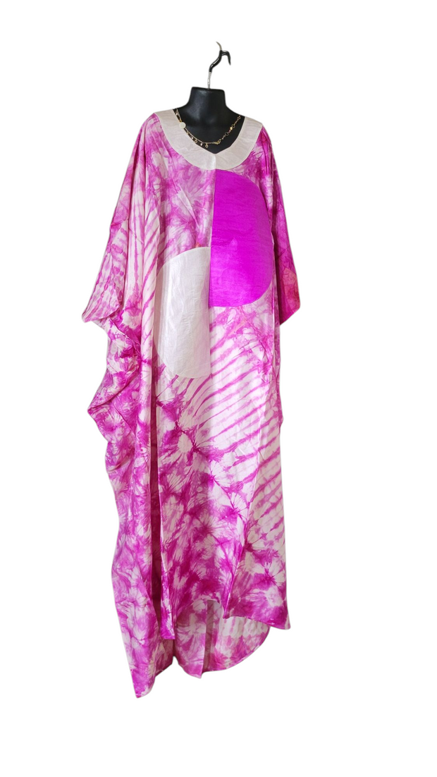 New Collection AYA  Kokodunda Hand-Dyed Boubou Kaftan Dress | African Boho Maxi Dress | Traditional West African Attire | Loose Fit | One Size Fits Most TossokoClothing