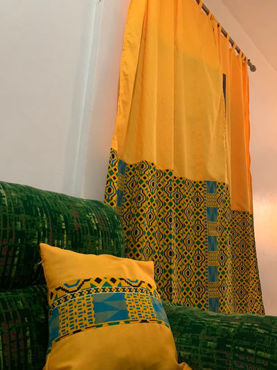 Colorful Bogo Print Curtains & Pillow Set TossokoClothing