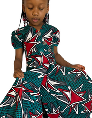 Mina Ankara Style African Print Flared Dress TossokoClothing