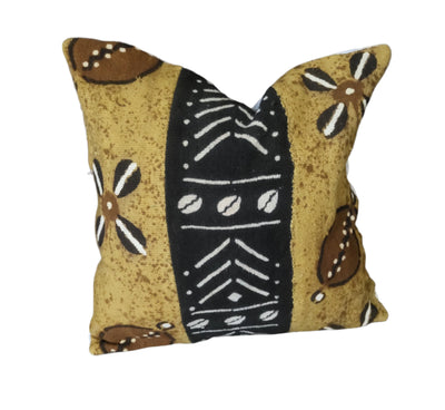 Mudcloth Pillow Cover Patchwork Brown/Black/White