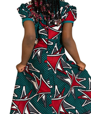 Mina Ankara Style African Print Flared Dress TossokoClothing