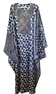 Soraya Silk Bogolan Women Boubou Tunic Kaftan TossokoClothing