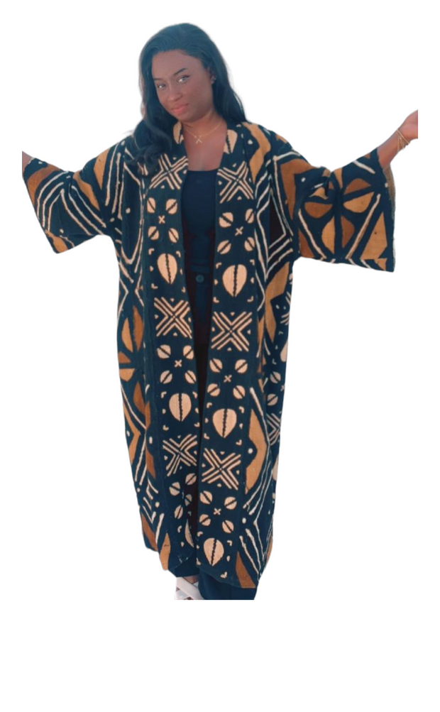 Bogolan Mudcloth Large Kimono Jacket TossokoClothing