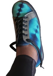 Indigo Turquoise Handmade Sneakers TossokoClothing