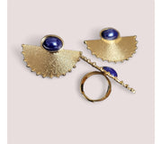 African Gold Plated Earrings & Ring Set TossokoClothing