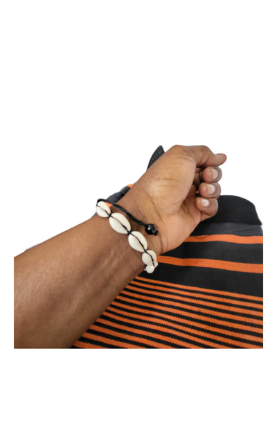 Petaaw African Bracelet of Cowry Shells  Unisex - Adjustable one size fits kids & adults TossokoClothing