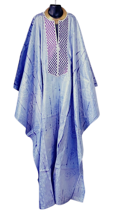 Selly- Bazin Thioup Bubu Kaftan | Handmade African Traditional Wear | Elegant Women’s Kaftan | Senegalese Boubou | One Size Fits S to 2XL TossokoClothing