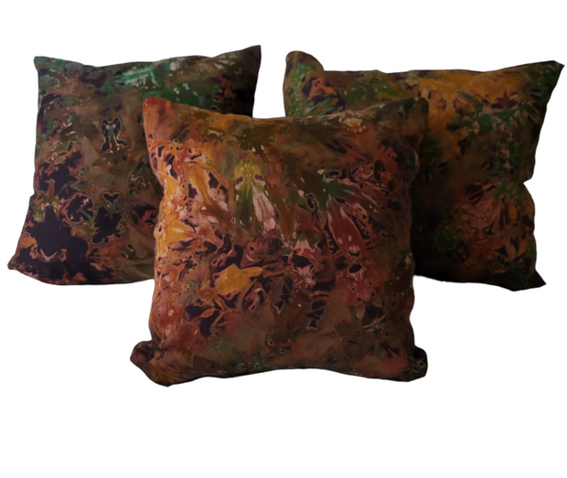 Mudcloth Pillow Cover Yellow Brown/ Black Size 16 x16 TossokoClothing