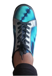 Indigo Turquoise Handmade Sneakers TossokoClothing