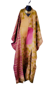 New Collection AYA  Kokodunda Hand-Dyed Boubou Kaftan Dress | African Boho Maxi Dress | Traditional West African Attire | Loose Fit | One Size Fits Most TossokoClothing