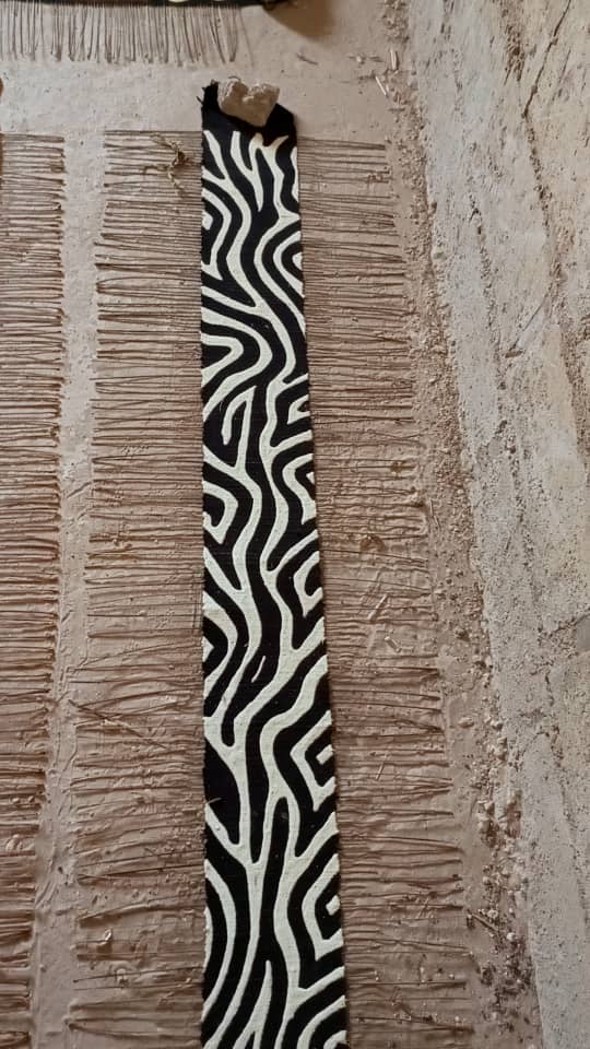 Mopti African Bogolan Mudcloth Table Runner Wall Hanging made of original Malian Bogolan/Mudcloth TossokoClothing