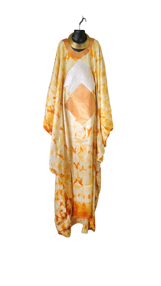 New Collection AYA  Kokodunda Hand-Dyed Boubou Kaftan Dress | African Boho Maxi Dress | Traditional West African Attire | Loose Fit | One Size Fits Most TossokoClothing