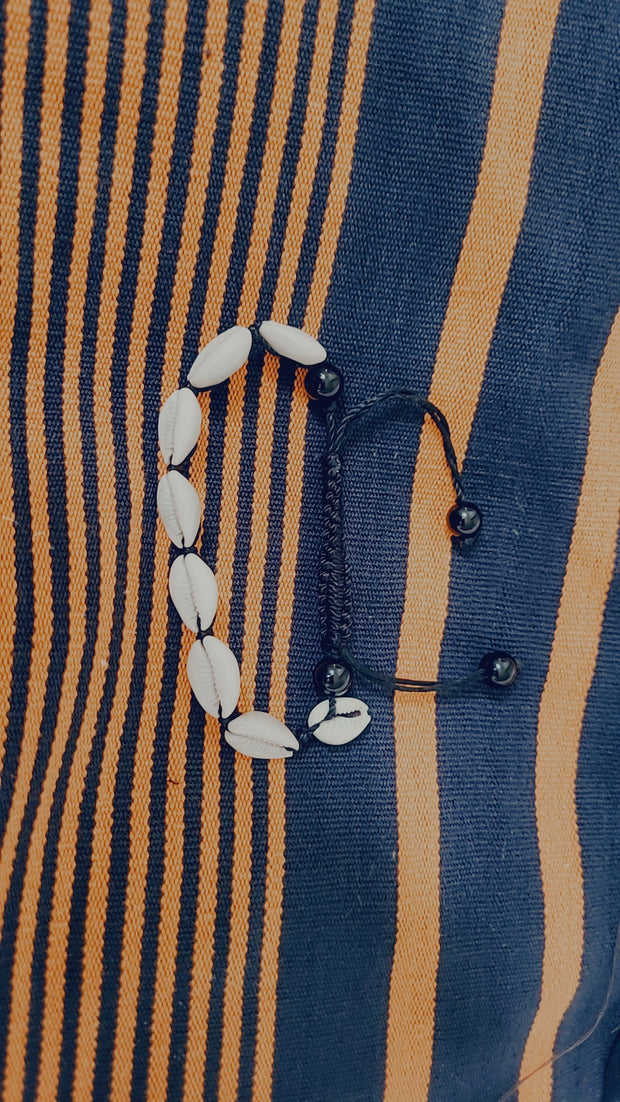 Petaaw African Bracelet of Cowry Shells  Unisex - Adjustable one size fits kids & adults TossokoClothing