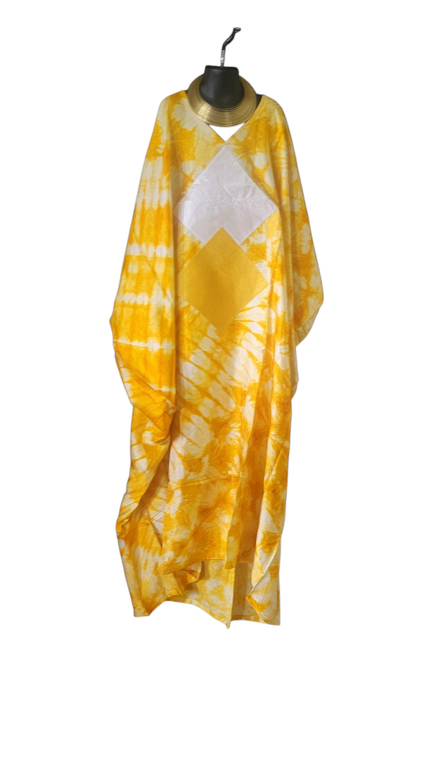 New Collection AYA  Kokodunda Hand-Dyed Boubou Kaftan Dress | African Boho Maxi Dress | Traditional West African Attire | Loose Fit | One Size Fits Most TossokoClothing