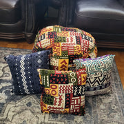 Galsen Handmade Round African Print Pouff Seater TossokoClothing