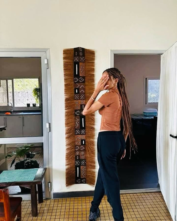 Mopti African Bogolan Mudcloth Table Runner Wall Hanging made of original Malian Bogolan/Mudcloth TossokoClothing