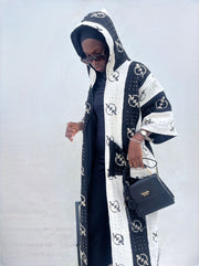 Mudcloth Bogolan Long Jacket Kimono Style TossokoClothing