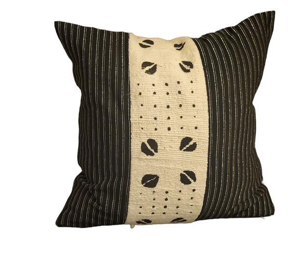 Mudcloth Pillow Cover Black/ White  Size  16X16