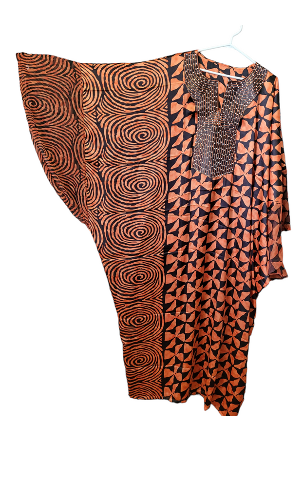 Soraya Silk Bogolan Women Boubou Tunic Kaftan TossokoClothing