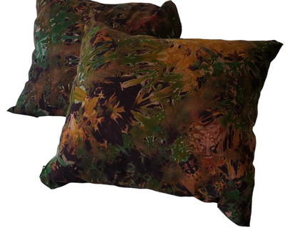 Mudcloth Pillow Cover Yellow Brown/ Black Size 16 x16 TossokoClothing