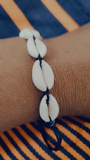 Petaaw African Bracelet of Cowry Shells  Unisex - Adjustable one size fits kids & adults TossokoClothing