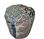 Galsen Handmade Round African Print Pouff Seater TossokoClothing