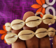 Petaaw African Bracelet of Cowry Shells  Unisex - Adjustable one size fits kids & adults TossokoClothing
