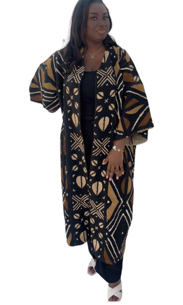 Bogolan Mudcloth Large Kimono Jacket TossokoClothing