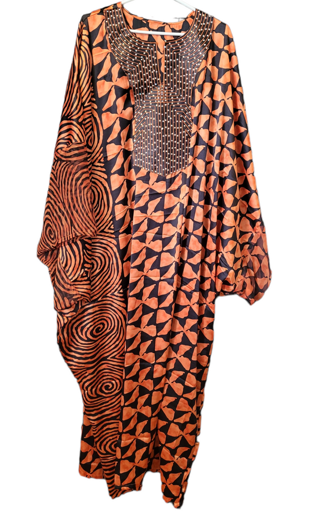 Soraya Silk Bogolan Women Boubou Tunic Kaftan TossokoClothing