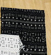 Black  Mudcloth or Bogolan Fabric TossokoClothing