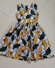 African Print Girl's  Wedding Flowers Dress Tossoko Clothing