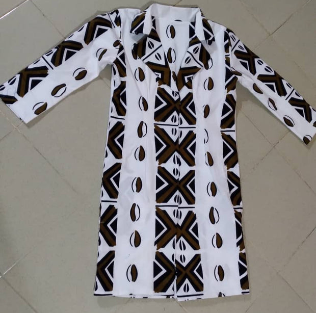 Bogolan Print Girl's Jacket TossokoClothing