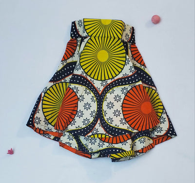 Girl's African Print  Sun Skirt Tossoko Clothing